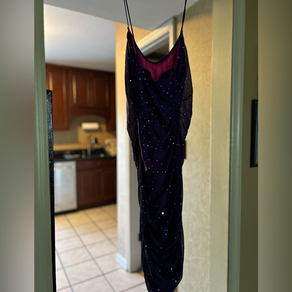 never worn strapless evening dress